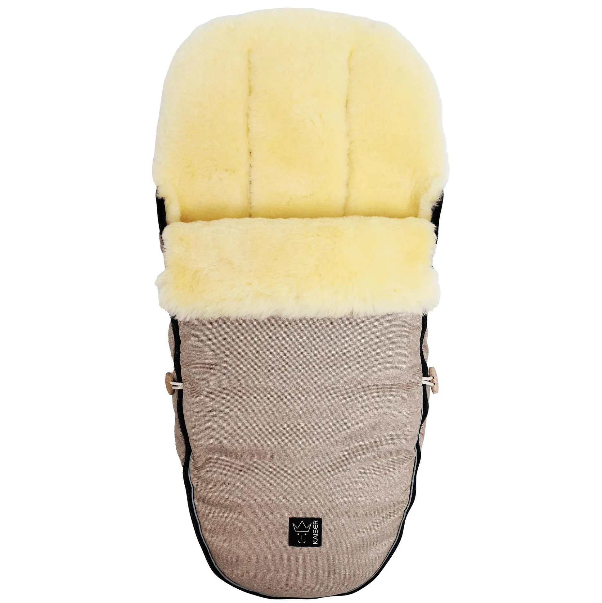 Lammfll Fußsack LOVE THE NATURE Sand Melange