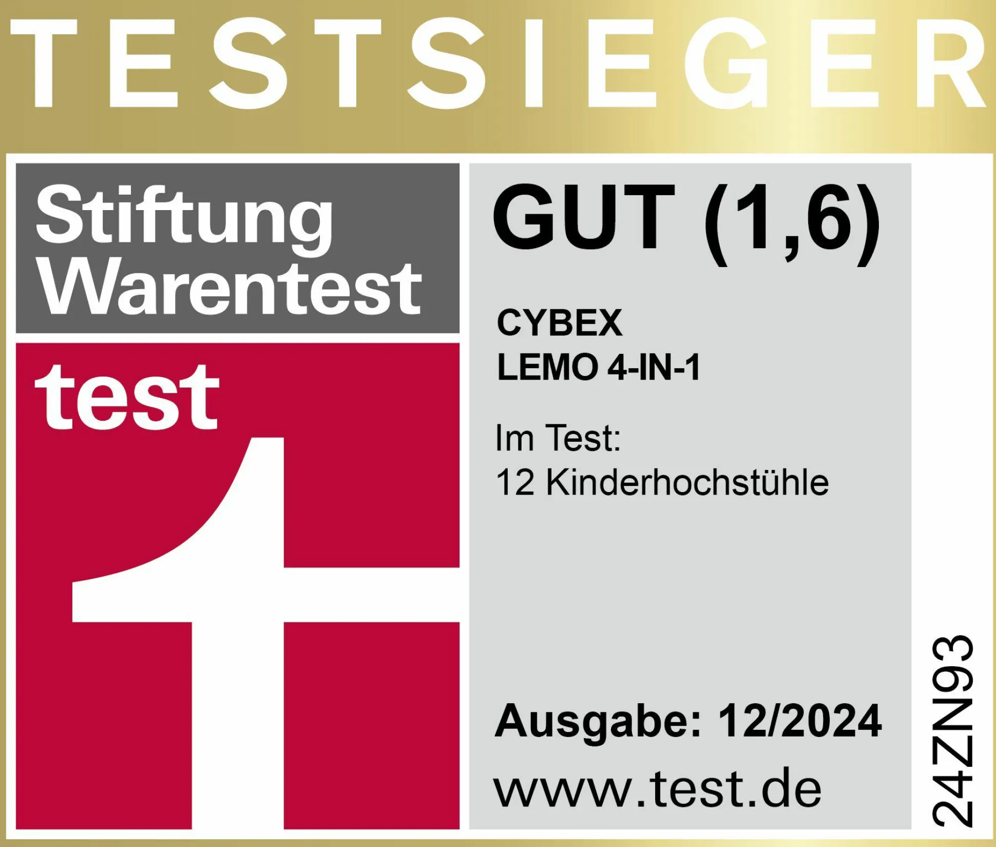 LEMO Hochstuhl 4in1 Set Suede Grey