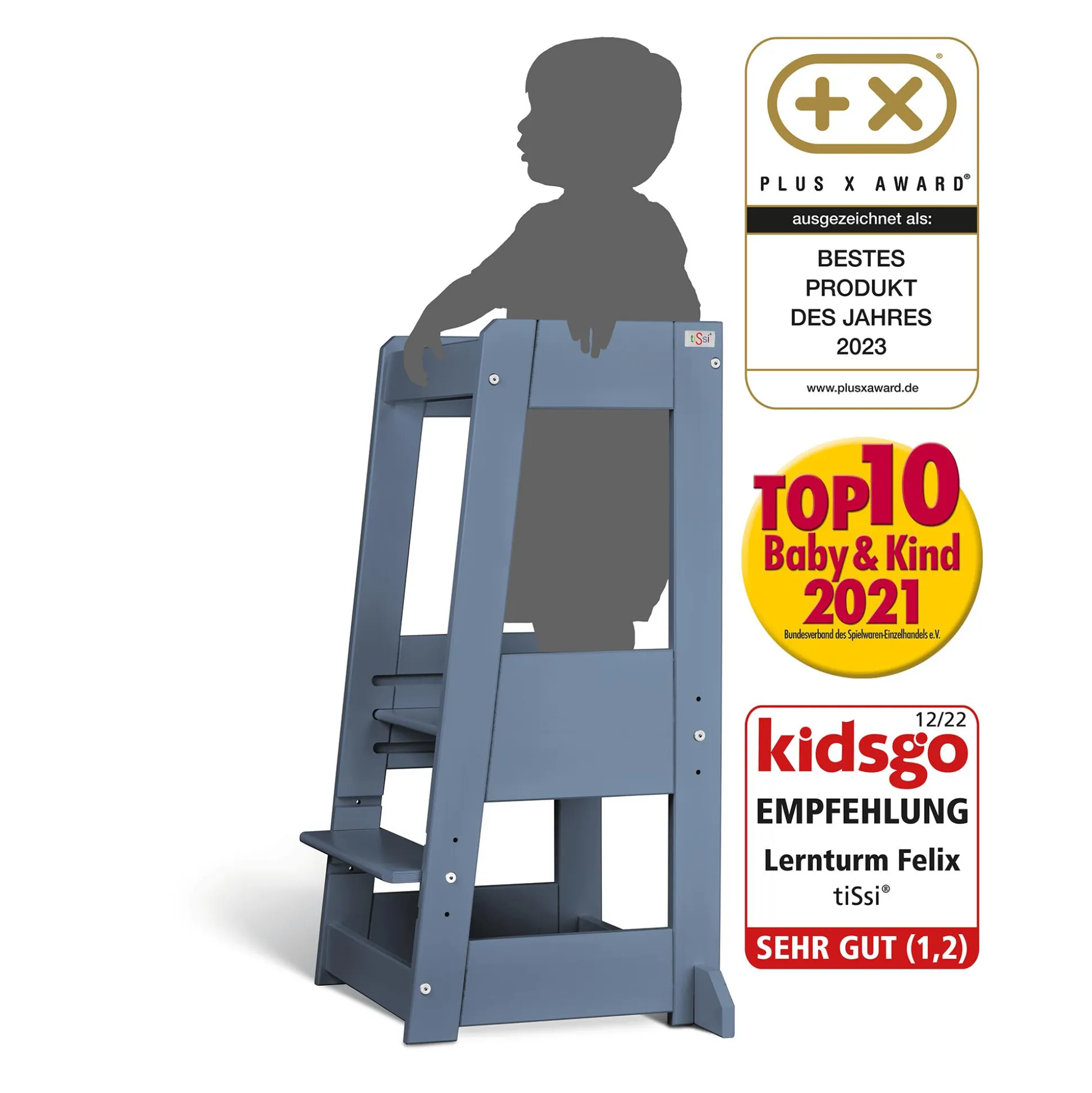 Lernturm Felix Taubenblau