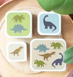 Lunchbox 4er-Set Dinosaurier
