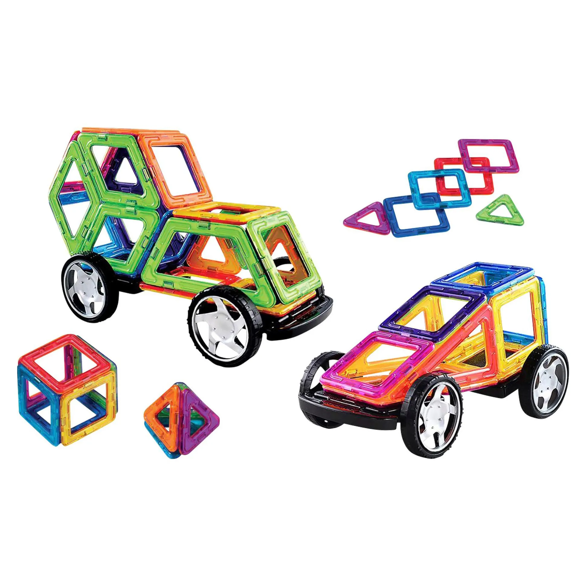 Magnet-Bauset mit Rädern