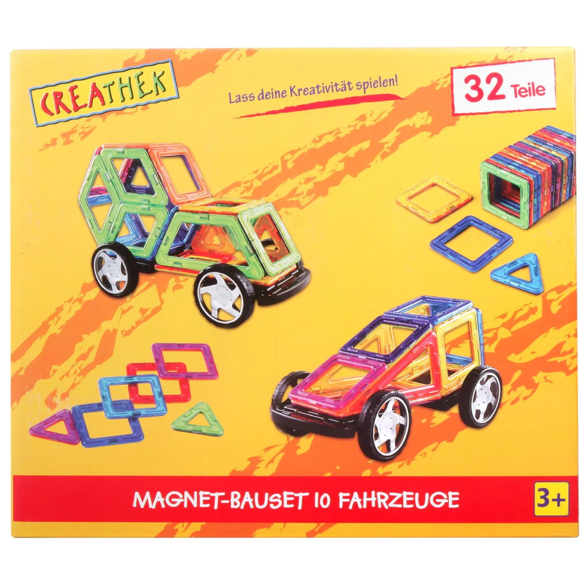 Magnet-Bauset mit Rädern