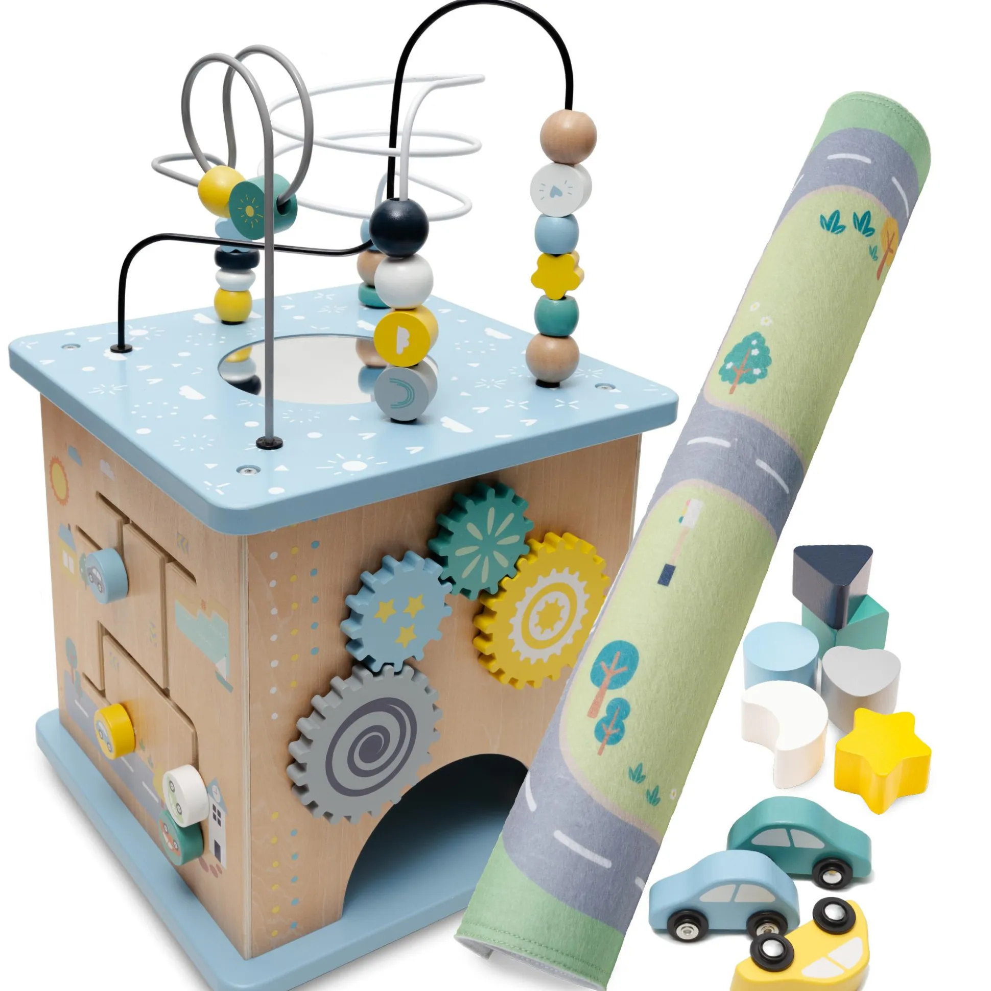 Maxi Motorikwürfel inkl. Verkehrsteppich