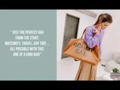 Mommy Bag Wickeltasche Canvas Off White Stripes