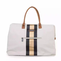Mommy Bag Wickeltasche Canvas Off White Stripes