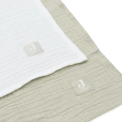 Mulltücher Olive Green/Ivory 115 x 115 cm