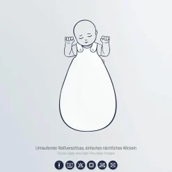 Musselin-Babyschlafsack Gr. 62/68