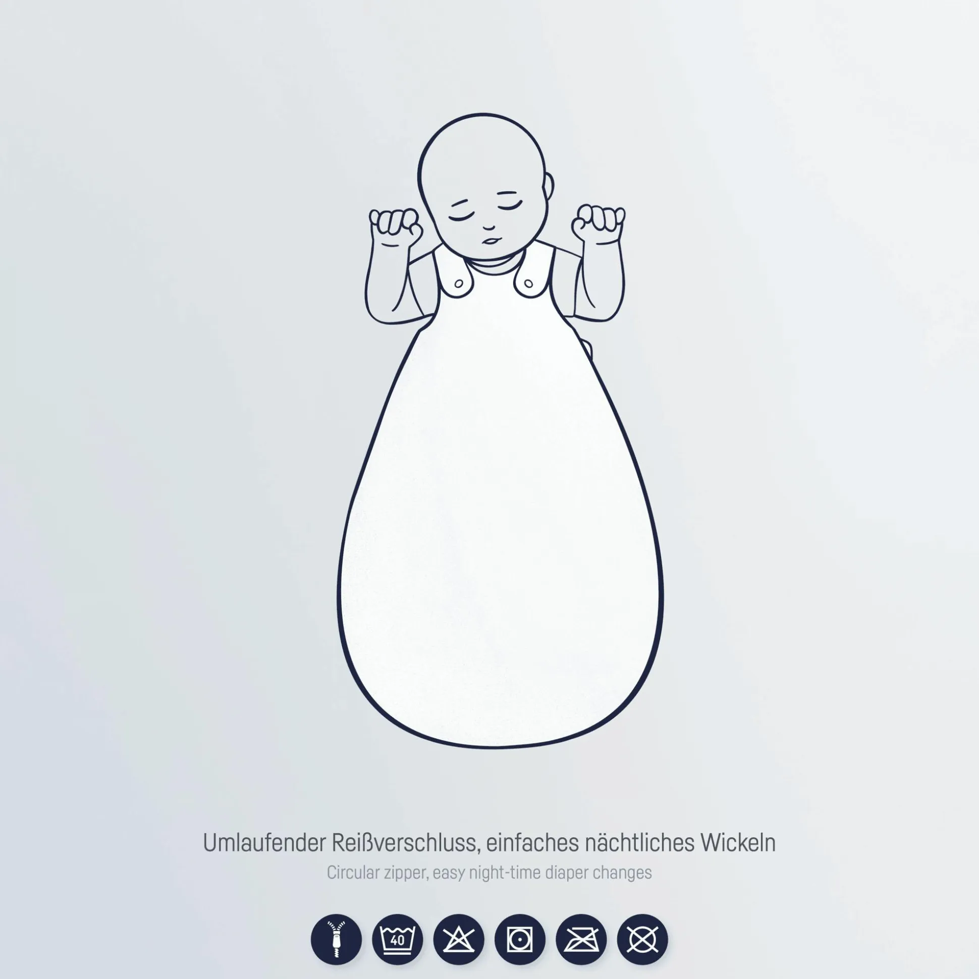 Musselin-Babyschlafsack Gr. 62/68