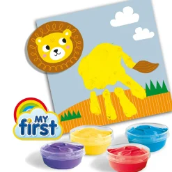 My first - Fingerfarbe Handabdruck Tiere