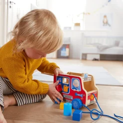 Nachziehspielzeug Feuerwehrauto