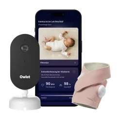 Owlet Dream Bundle: Dream Sock + Owlet Dream Sight Baby Kamera Rose