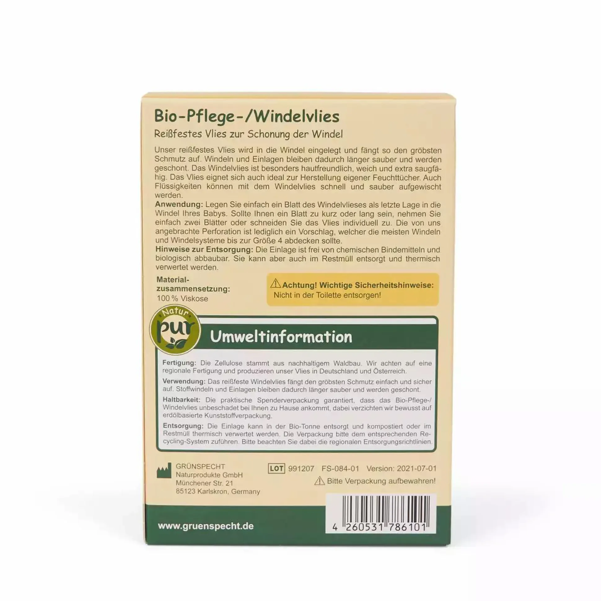 Pflege-/ Windelvlies 70 Blatt