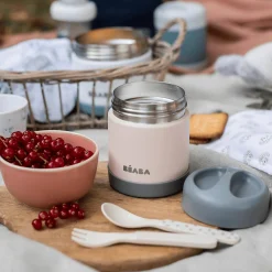 Portionsbehätler Edelstahl 300ml Hellrosa