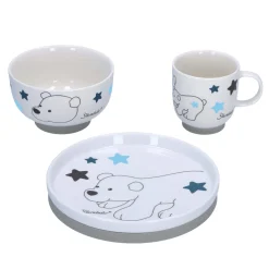 Porzellan-Geschirr-Set Eisbär Elia