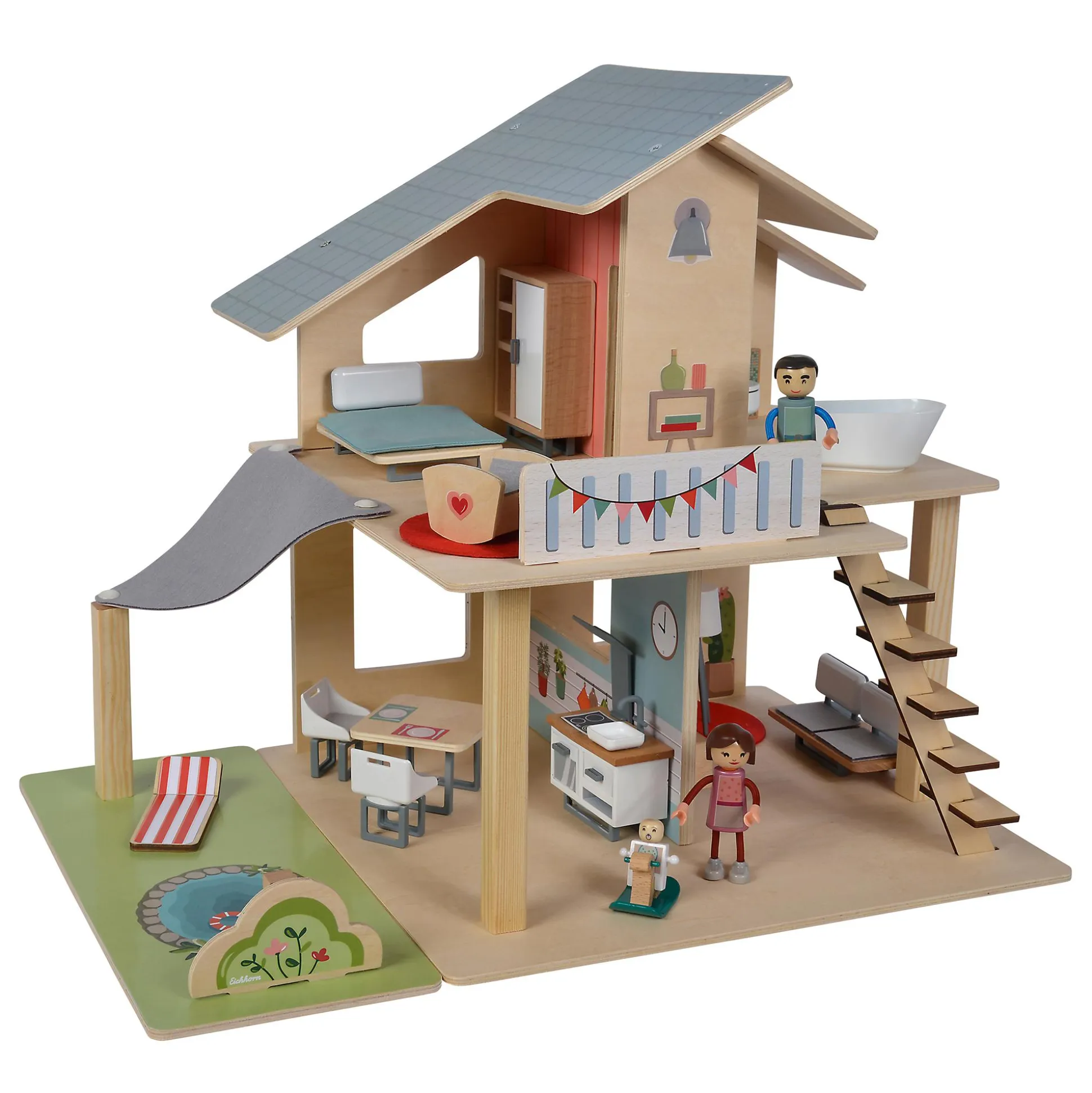 Puppenhaus mit Möbeln