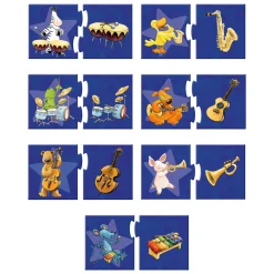 Puzzle-Set Die Lieben Sieben: Was gehört zusammen