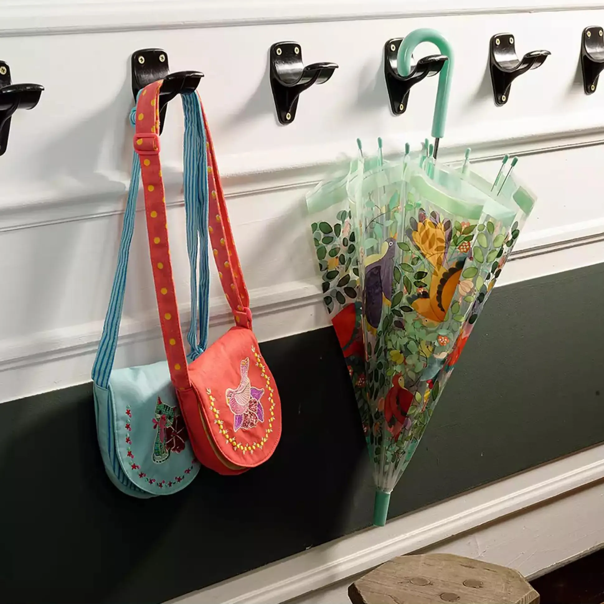 Regenschirm Blumen & Vögel