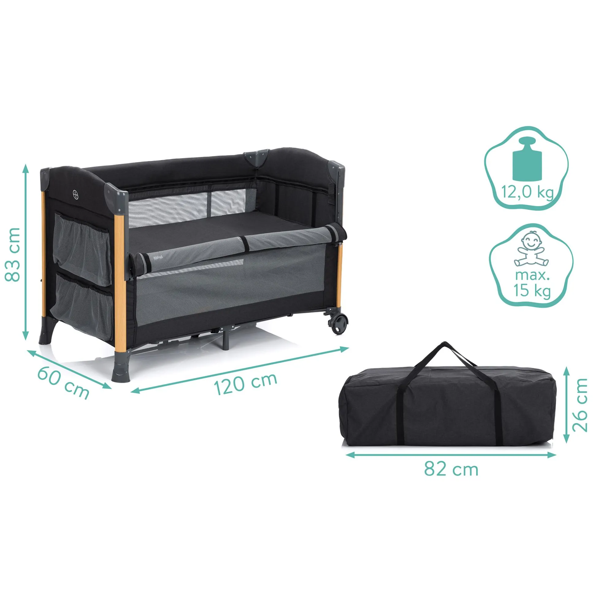 Reisebeistellbett Cadiz