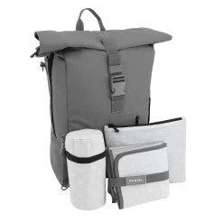 Rolltop-Rucksack Elefantengrau