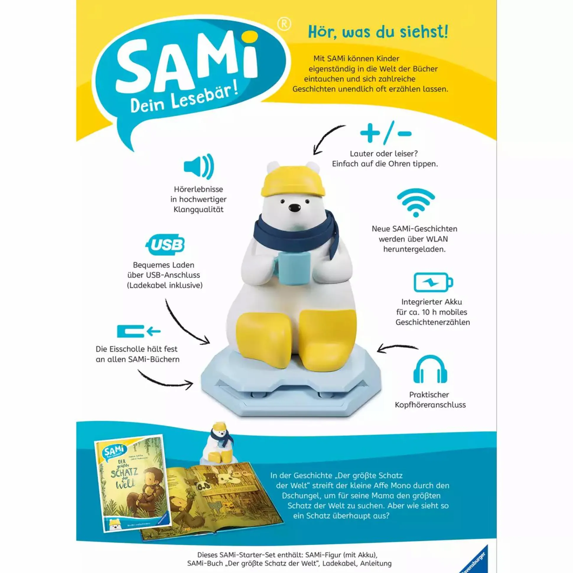 SAMi dein Lesebär Starter Set - Der größte Schatz der Welt