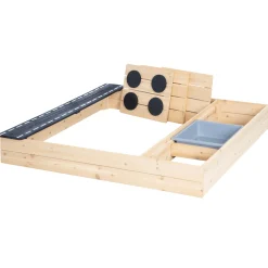 Sandkasten mit Straße Herd und Spielwanne