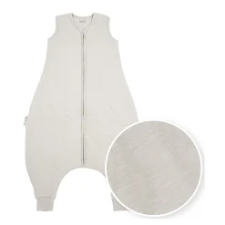 Schlafsack-Overall Slub Greige 80 cm