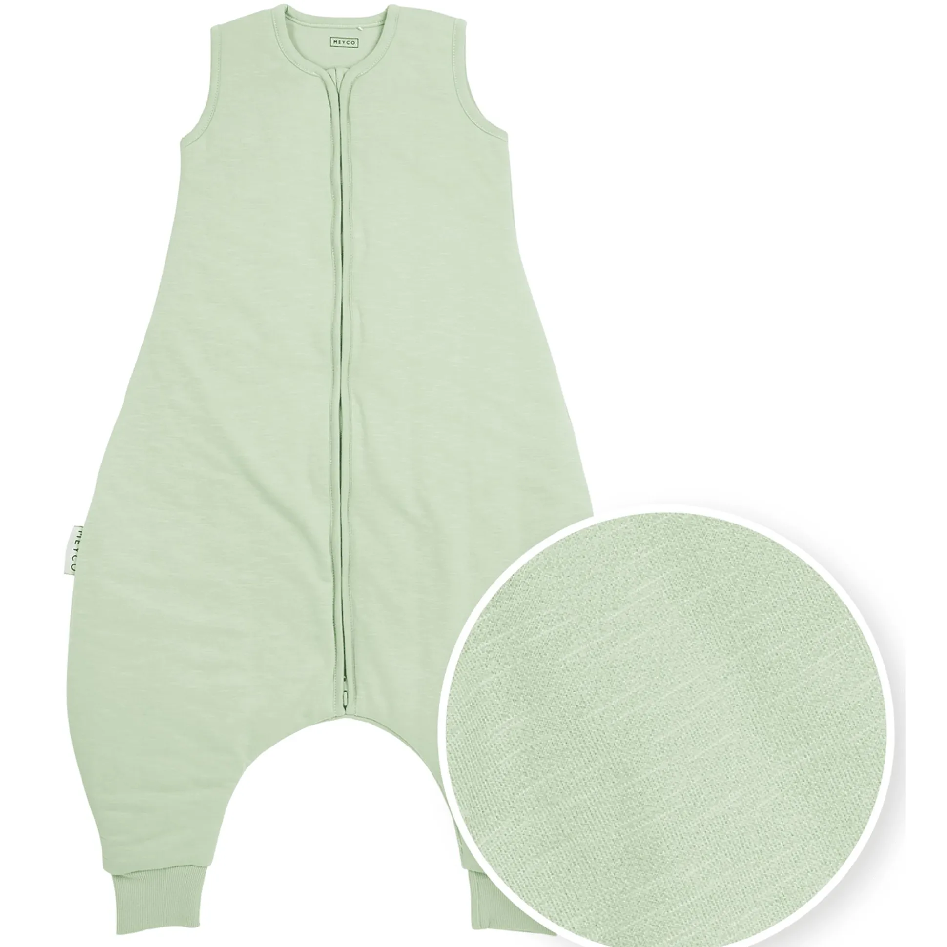 Schlafsack-Overall Slub Soft Green 92 cm