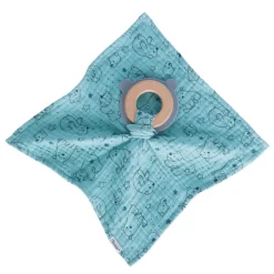 Schmusetuch mit Beißring Eisbär Elia