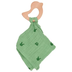 Schmusetuch mit Holz-Beißring