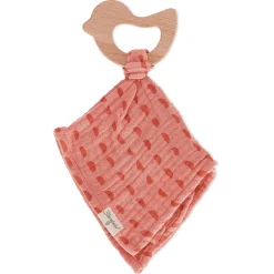 Schmusetuch mit Holz-Beißring