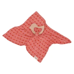 Schmusetuch mit Holz-Beißring