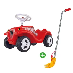 Set Bobby Car mit Flüsterrädern und Schubstange