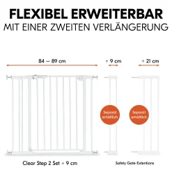 Set Clear Step 2 mit 9 cm Verlängerung White