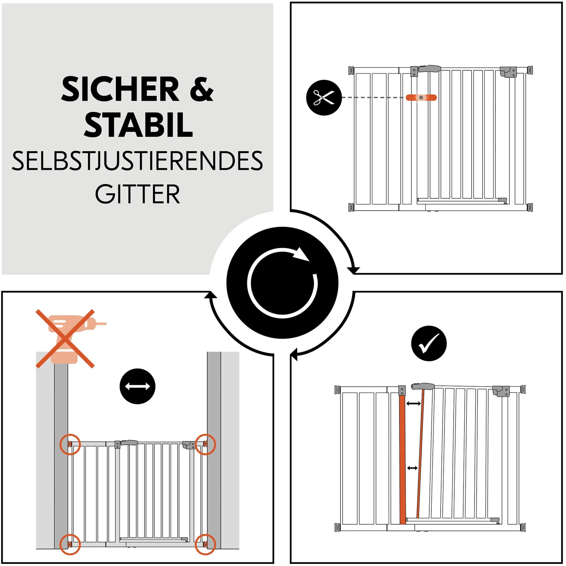 Set Clear Step Autoclose 2 mit 21 cm Verlängerung White