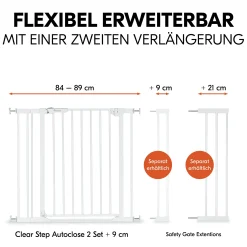 Set Clear Step Autoclose 2 mit 9 cm Verlängerung White