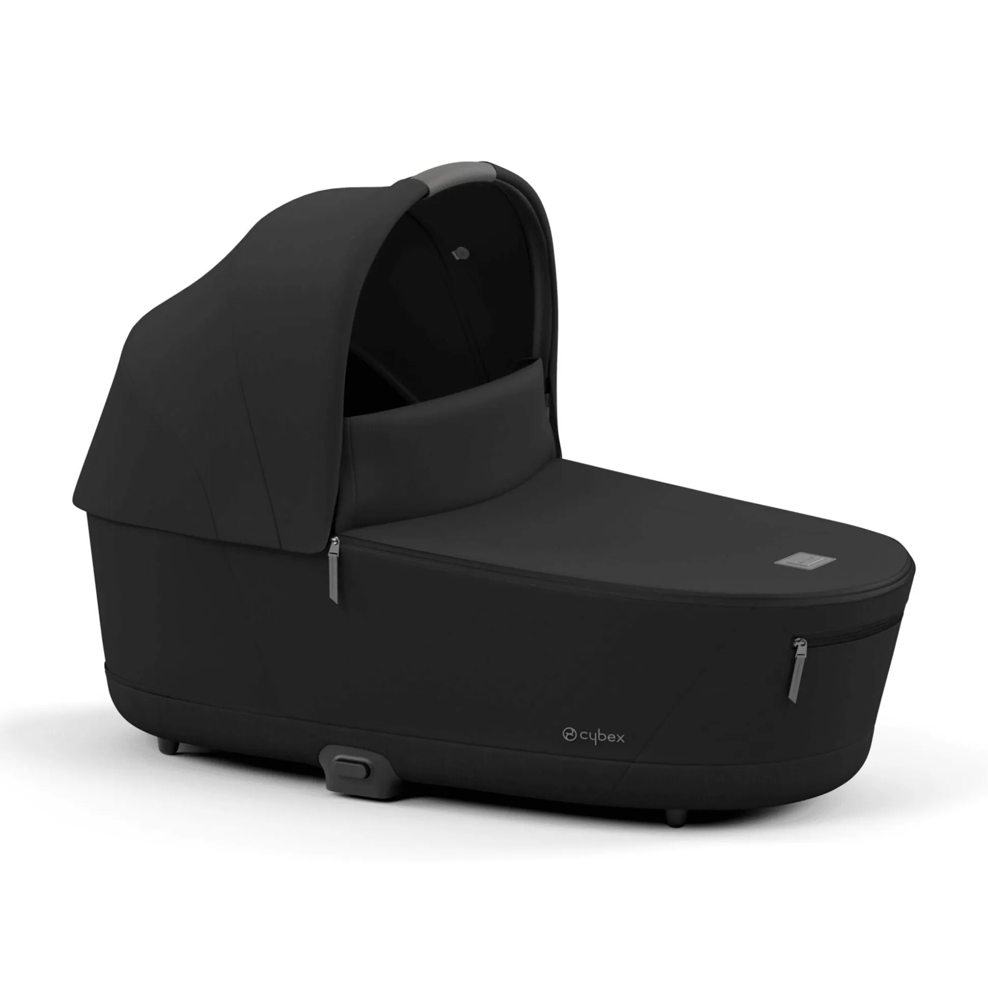 Set e-Priam Rahmen Matt Black mit Wanne Lux und Sitzpaket Sepia Black