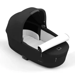 Set e-Priam Rahmen Matt Black mit Wanne Lux und Sitzpaket Sepia Black