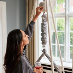 Set Federwiege Premium Grau mit Ständer und Motor