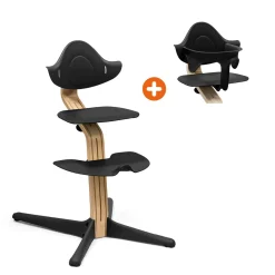 Set Nomi® Stuhl Oak Black mit Baby Set