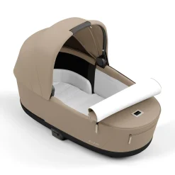 Set Priam Rahmen Chrome Black mit Wanne Lux und Sitzpaket Cozy Beige