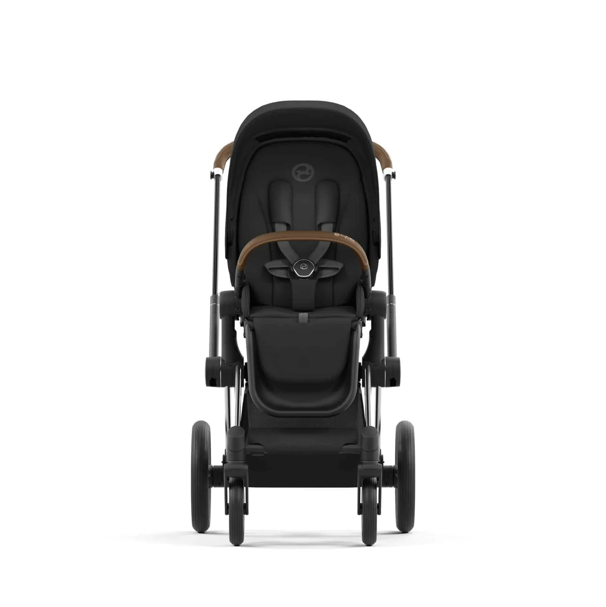 Set Priam Rahmen Chrome Black mit Wanne Lux und Sitzpaket Sepia Black