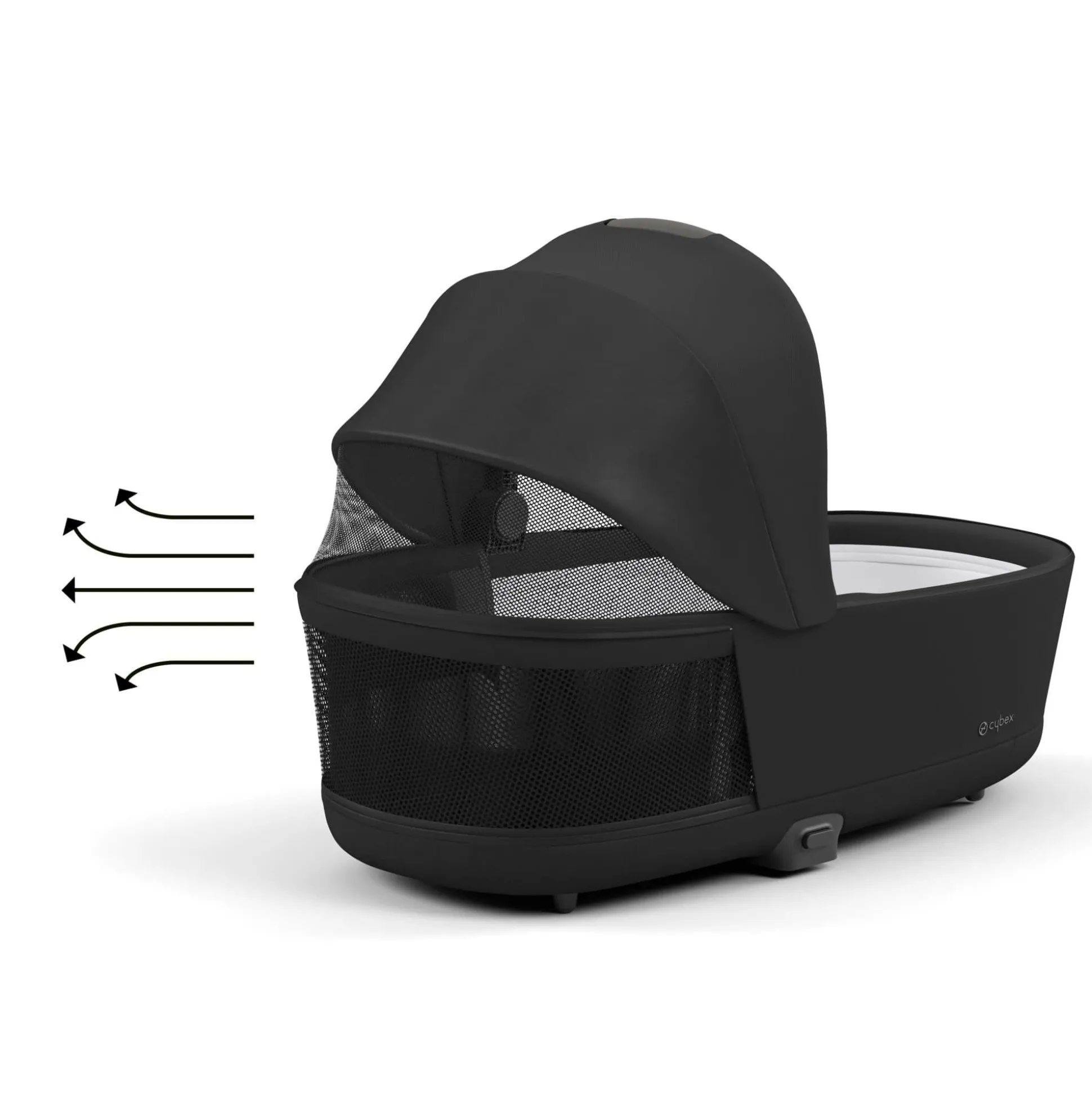 Set Priam Rahmen Chrome Black mit Wanne Lux und Sitzpaket Sepia Black