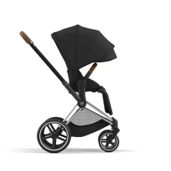 Set Priam Rahmen Matt Black mit Wanne Lux und Sitzpaket Sepia Black