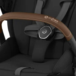 Set Priam Rahmen Matt Black mit Wanne Lux und Sitzpaket Sepia Black