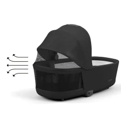 Set Priam Rahmen Matt Black mit Wanne Lux und Sitzpaket Sepia Black