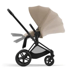 Set Priam Rahmen Matt Black mit Wanne Lux und Sitzpaket Cozy Beige