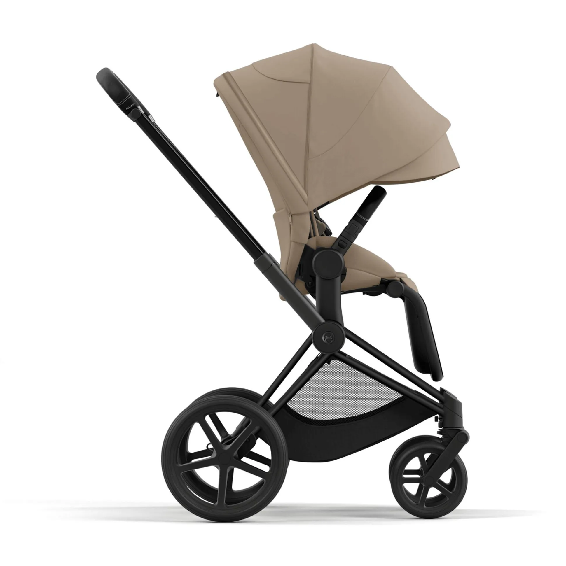 Set Priam Rahmen Matt Black mit Wanne Lux und Sitzpaket Cozy Beige