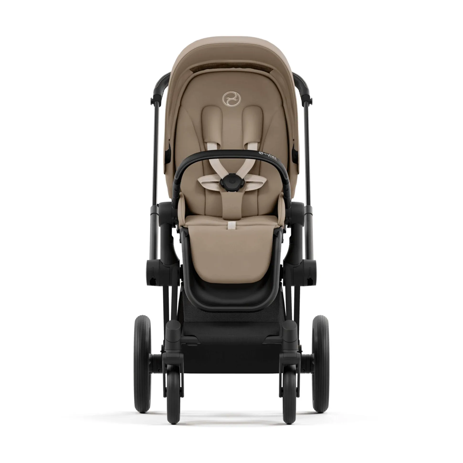 Set Priam Rahmen Matt Black mit Wanne Lux und Sitzpaket Cozy Beige