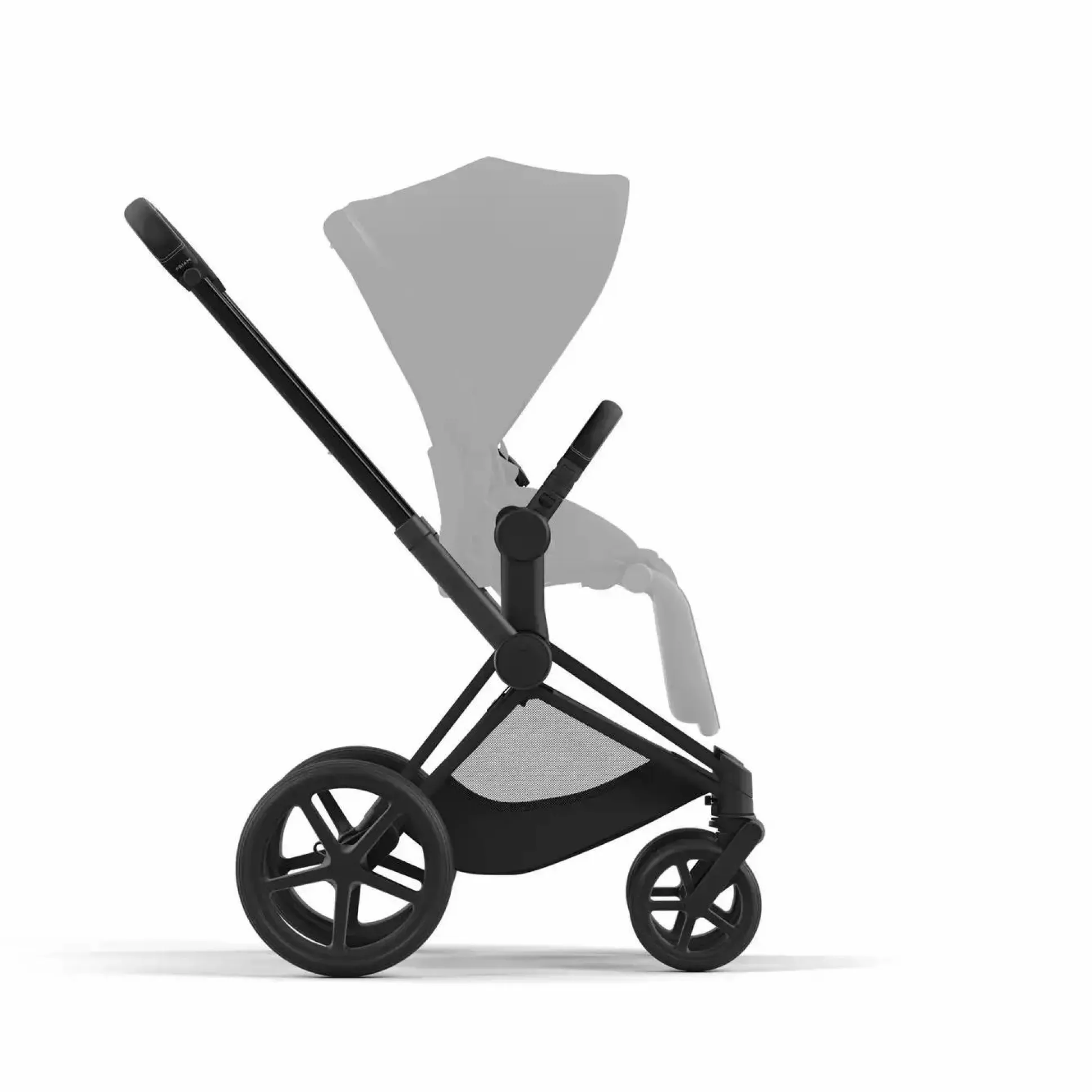 Set Priam Rahmen Matt Black mit Wanne Lux und Sitzpaket Cozy Beige