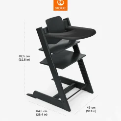 Set Tripp Trapp® Schwarz mit Baby Set und Tablett